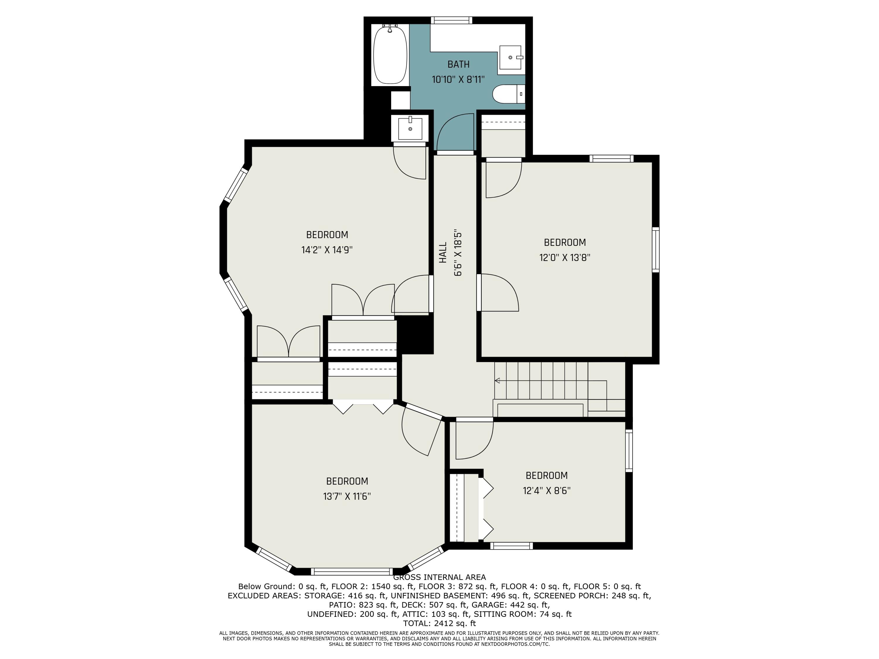 318 East Street Three Rivers, MI 49093 - Photo 43 of 44 East 2nd floor plan