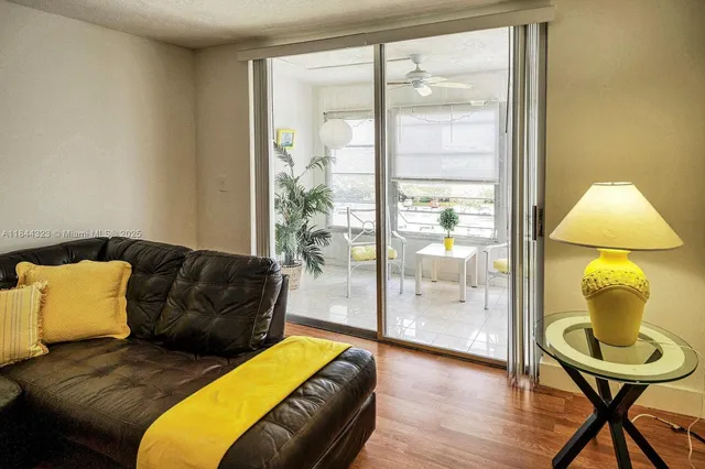 a living room with a couch and a table