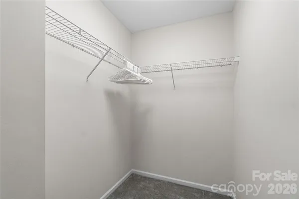 a view of small space with racks on the wall