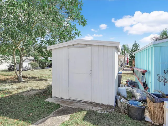 swimming pool view with seating space