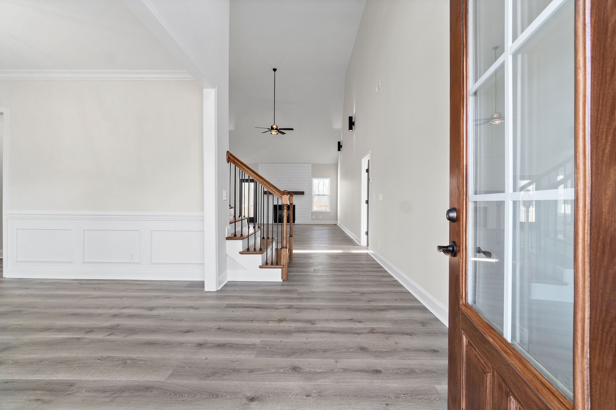1387 Southside Road Southside, TN 37171 - Photo 4 of 34 a view of a hallway view with wooden floor and staircase