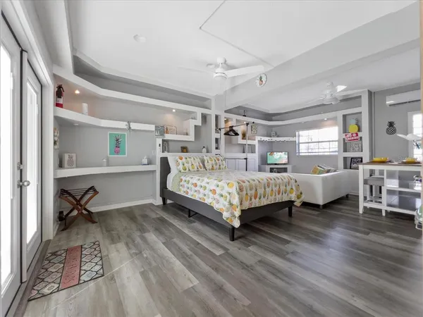 an aerial view of residential house with outdoor space