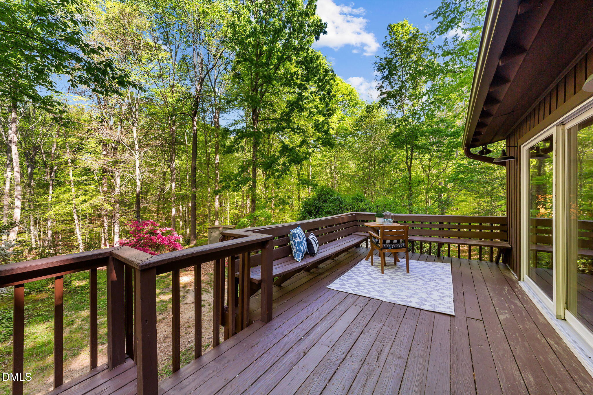 105 Barcliff Terrace Cary, NC 27518 - Photo 37 of 47 a view of a balcony with wooden floor and outdoor seating