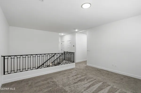 an empty room with closet