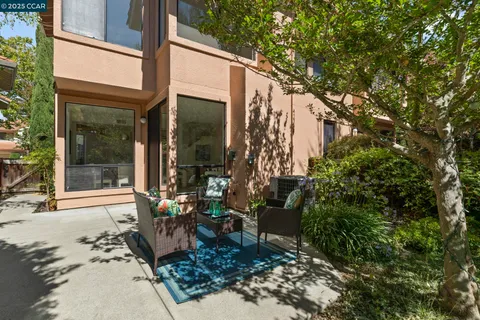 a view of an outdoor sitting space