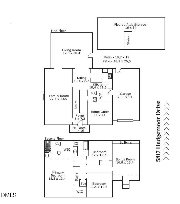 5817 Hedgemoor Drive Raleigh, NC 27612 - Photo 68 of 68 Sketch Pic for MLS