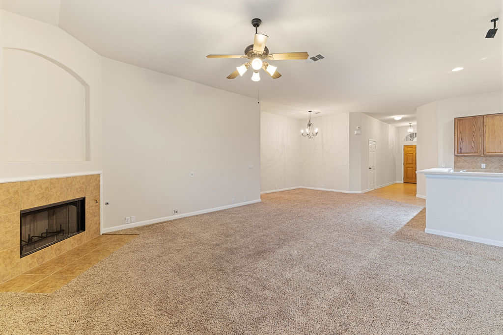 2134 Paradise Ridge Drive Round Rock, TX 78665 - Photo 6 of 28 a view of a livingroom with a fireplace
