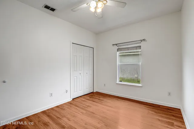 an empty room with a window