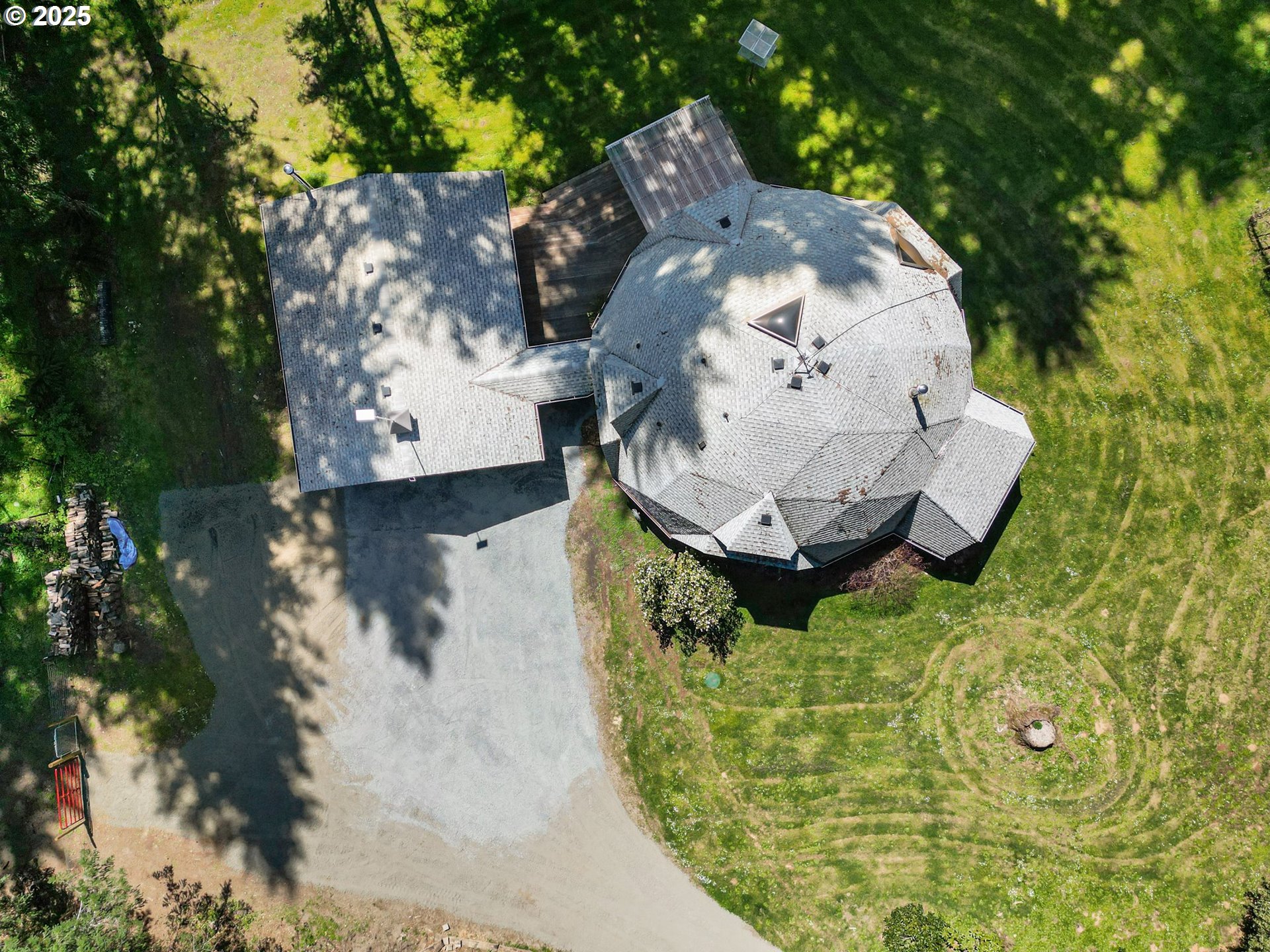 24458 Panther Creek Road Veneta, OR 97487 - Photo 42 of 46 an aerial view of a house with a yard