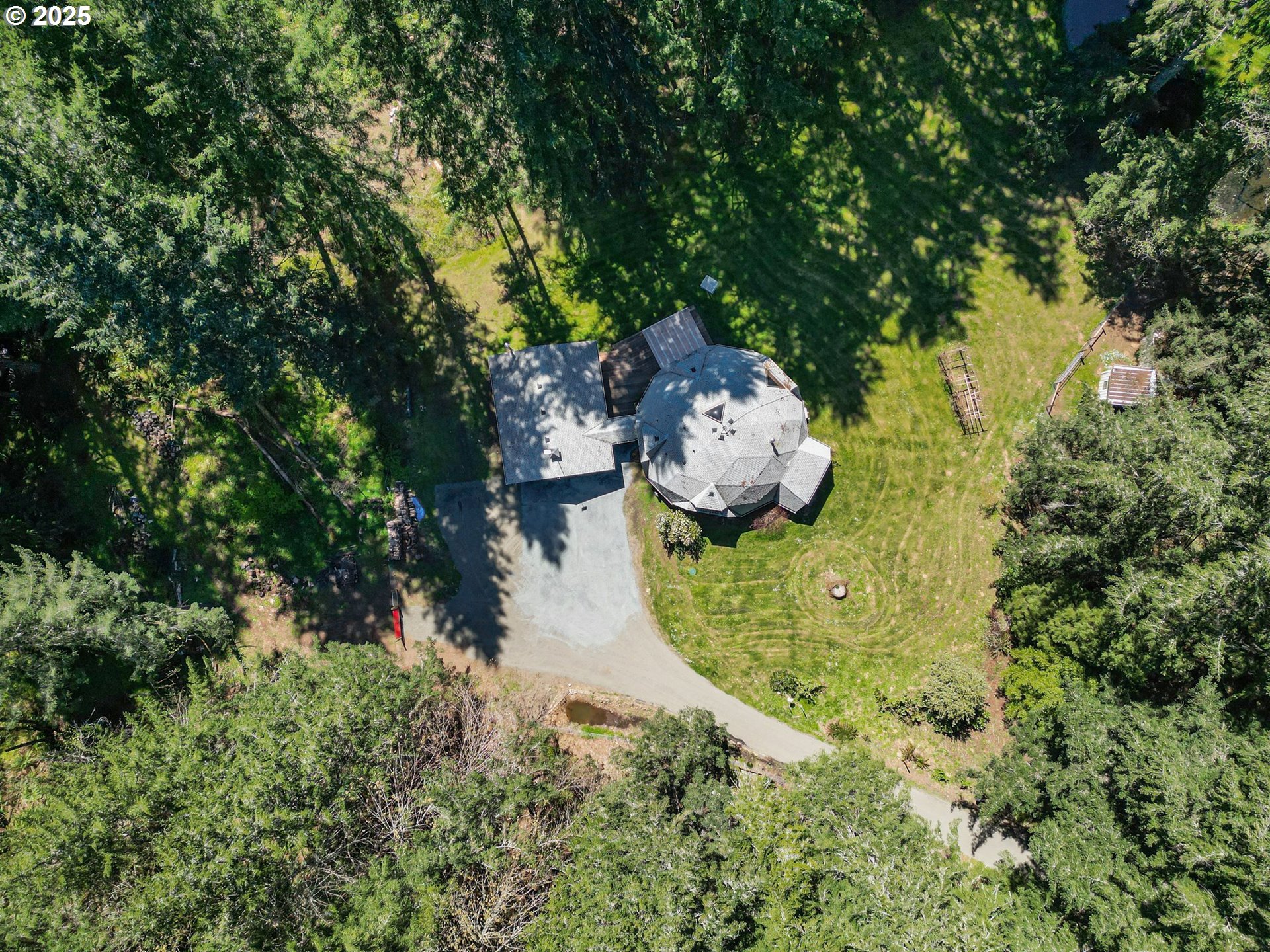 24458 Panther Creek Road Veneta, OR 97487 - Photo 43 of 46 an aerial view of a house with a yard