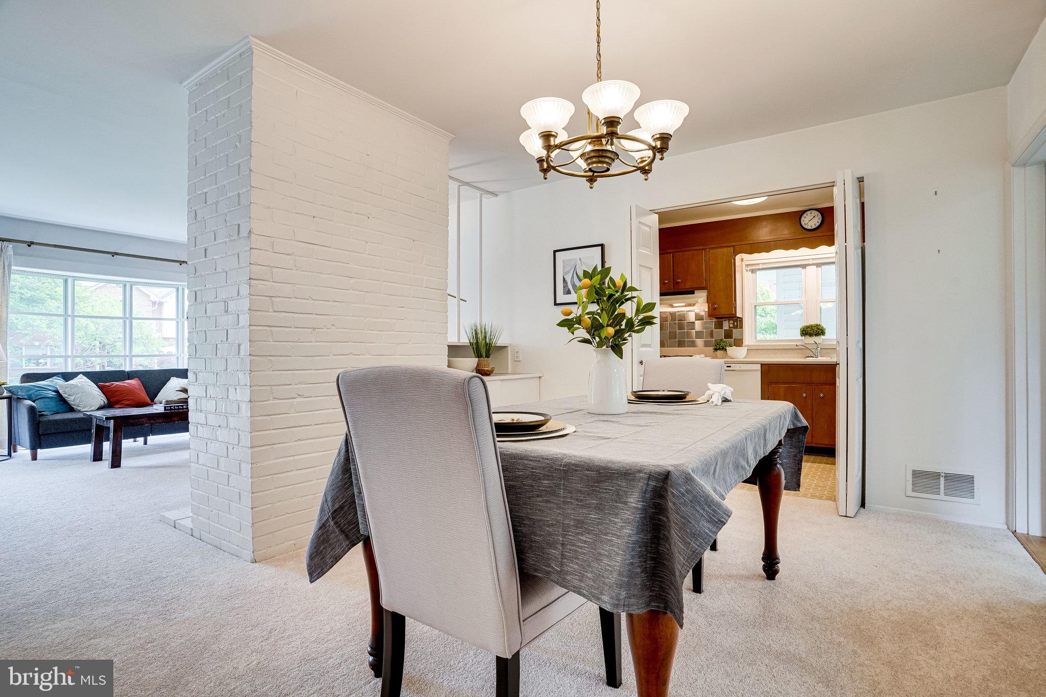 Dining room right off of the kitchen!