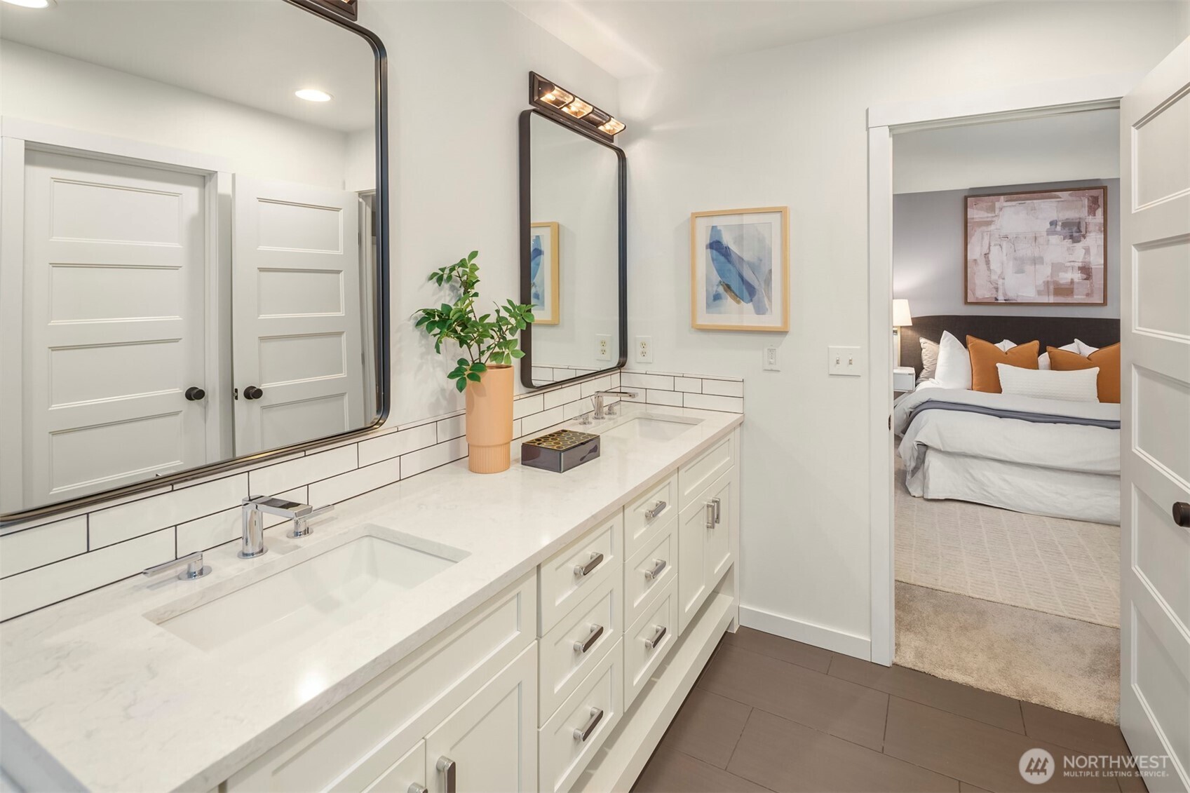 5819 Northeast 1st Street Renton, WA 98059 - Photo 26 of 38 a bathroom with a sink and a mirror