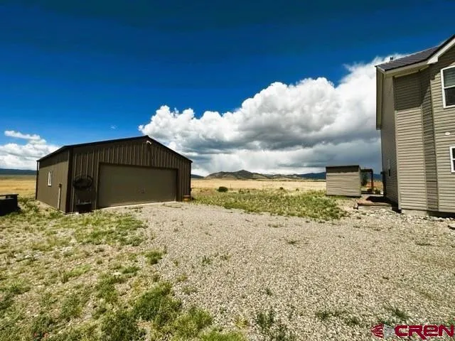 a view of a wooden door