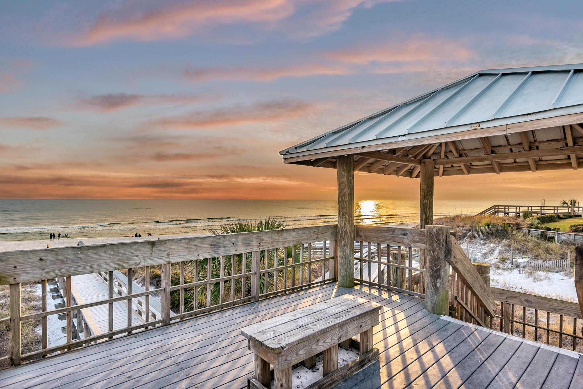 45 Town Center Loop, Unit 314 Santa Rosa Beach, FL 32459 - Photo 28 of 38 a view of a balcony with wooden floor next to a city view