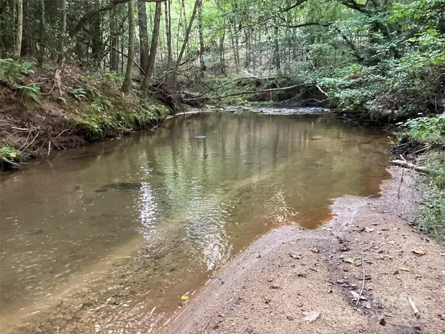 a view of a lake with houses