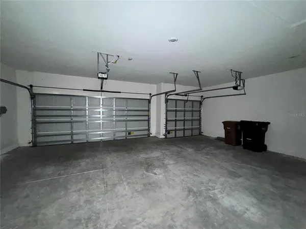 a view of a garage