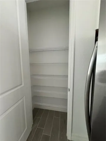 a close view of closet