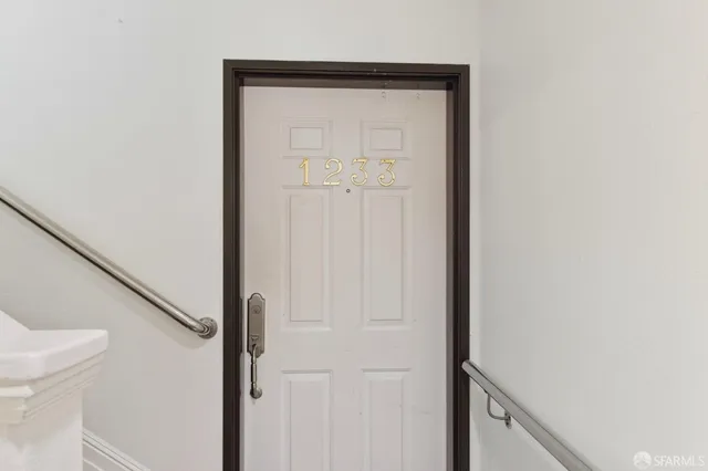 a view of front door