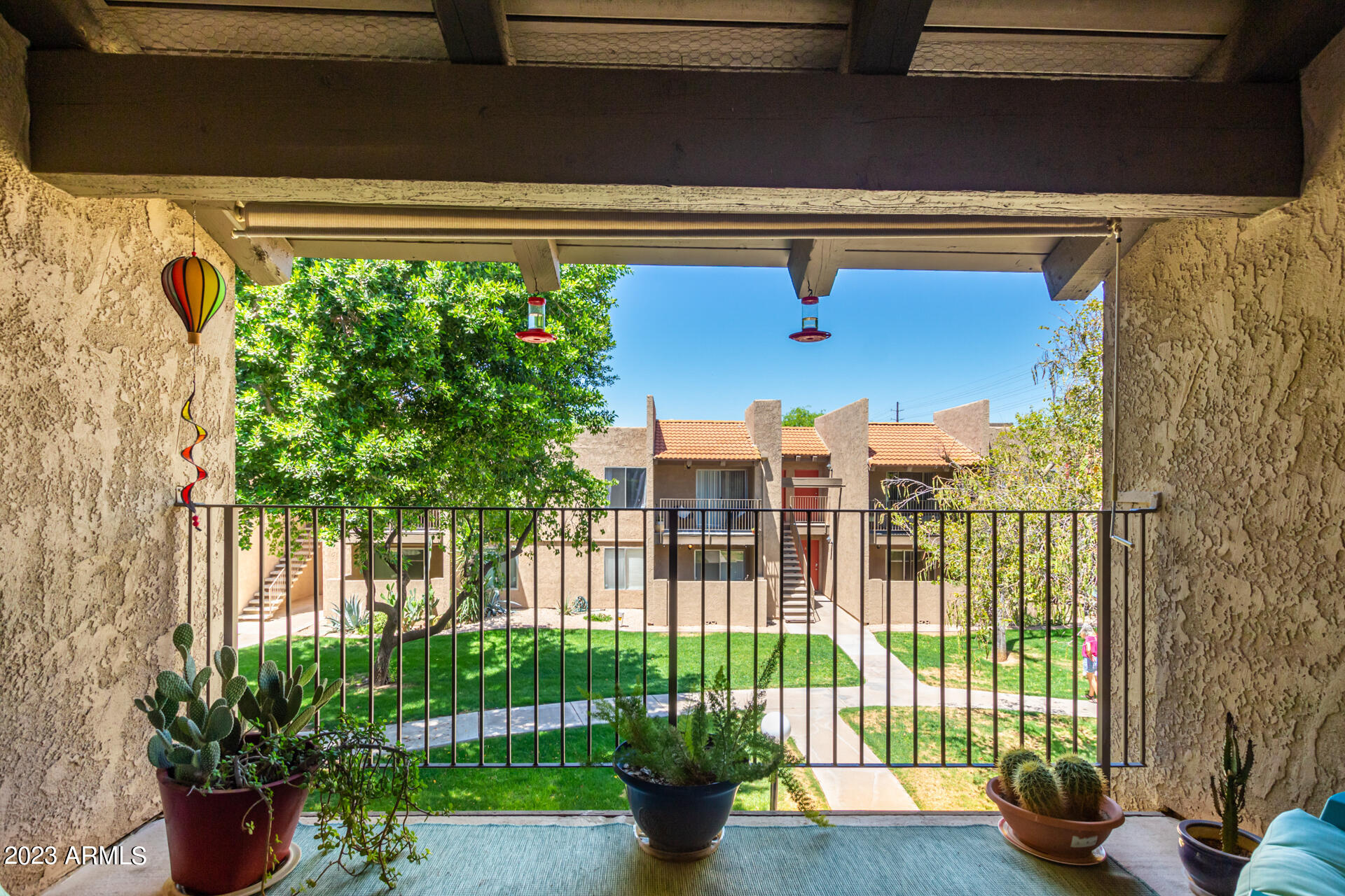 5525 East Thomas Road, Unit E8 Phoenix, AZ 85018 - Photo 25 of 44 Balcony (with sunshade up)