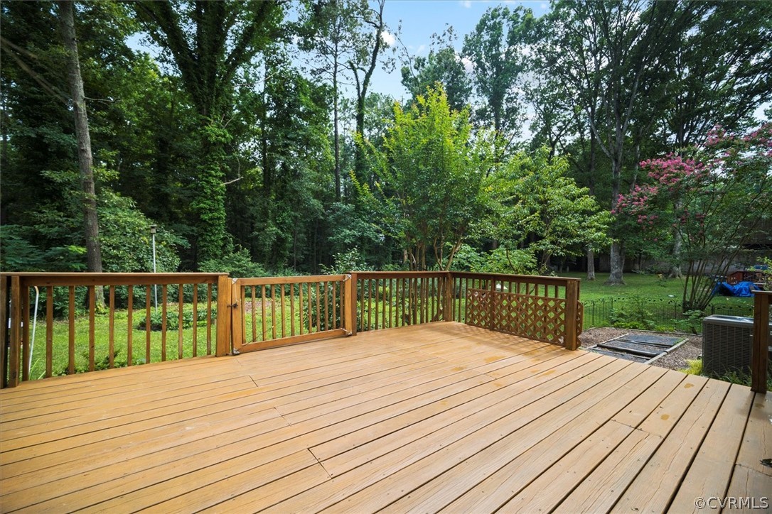 4005 Hidden Valley Road Chester, VA 23831 - Photo 32 of 43 a view of balcony with wooden floor and fence