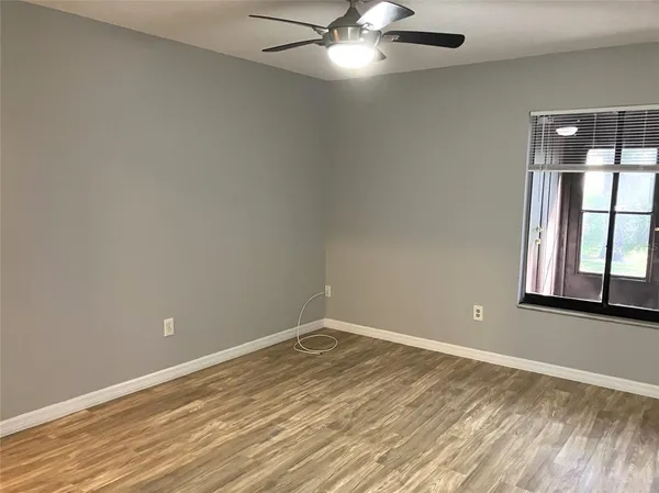 a view of a room with rack on the wall