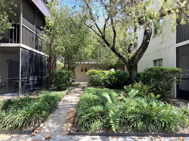 a backyard of a house