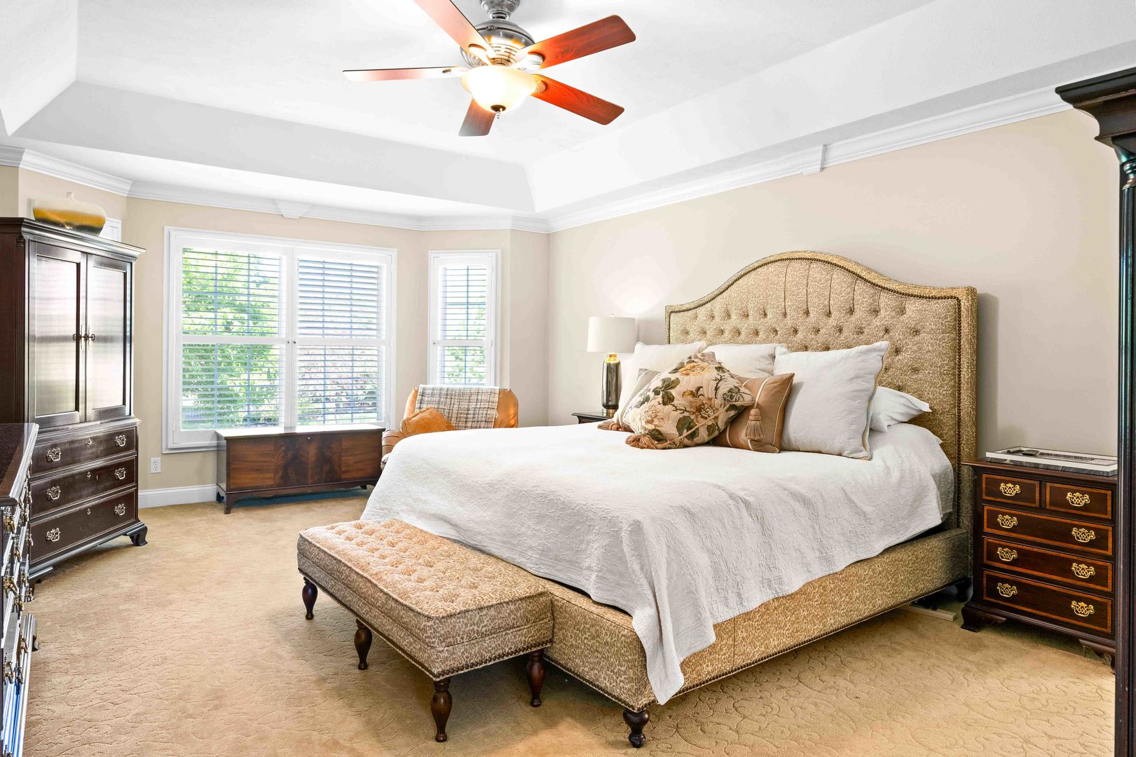 4 Derby Way Bloomington, IL 61704 - Photo 20 of 56 a bedroom with a bed a couch and dresser