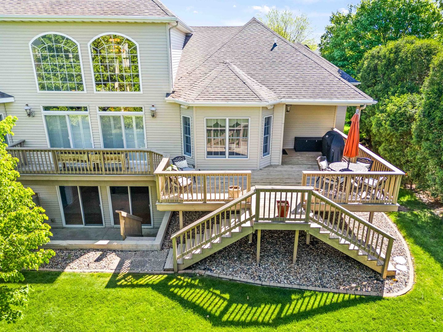 4 Derby Way Bloomington, IL 61704 - Photo 46 of 56 a view of a house with a yard porch and furniture