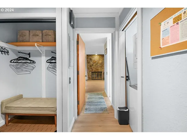 a bathroom with a shower and toilet