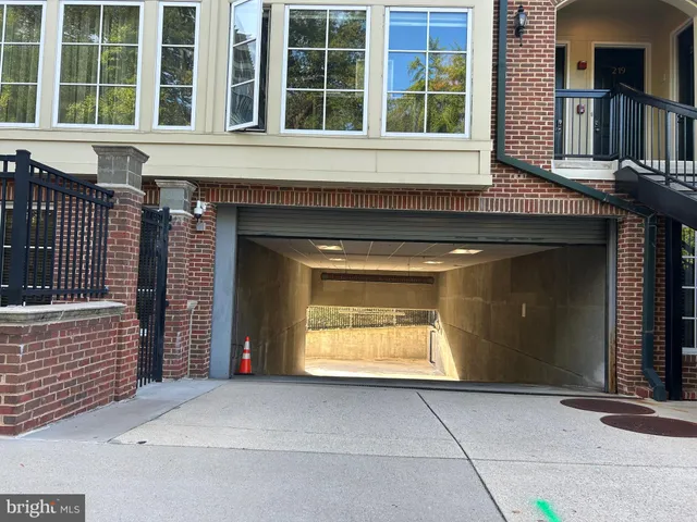 a view of a garage