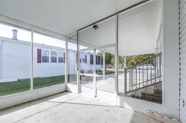 a view of front door and porch