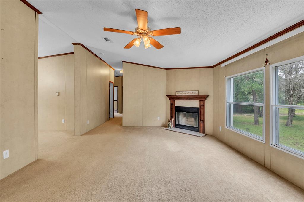 1448 Boys Ranch Road Waco, TX 76705 - Photo 20 of 31 a view of an empty room with a fireplace and a window