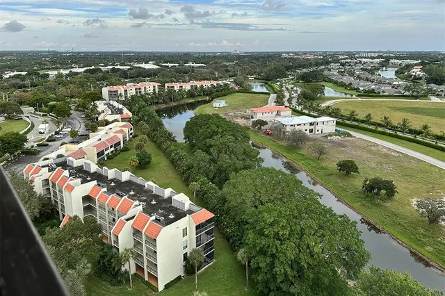 an aerial view of a city