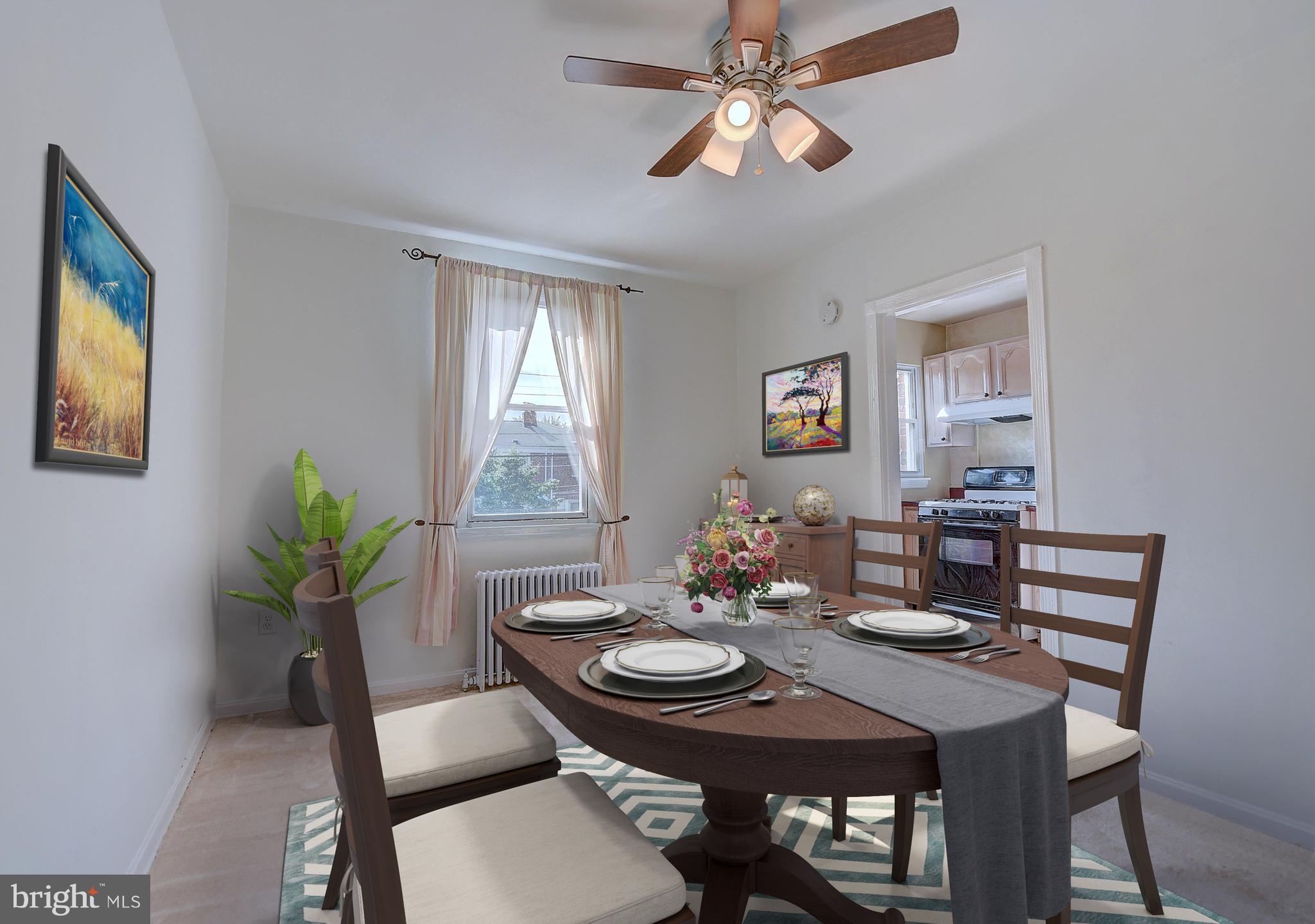 8513 Oak Road Baltimore, MD 21234 - Photo 3 of 17 a view of a dining room with furniture window and wooden floor