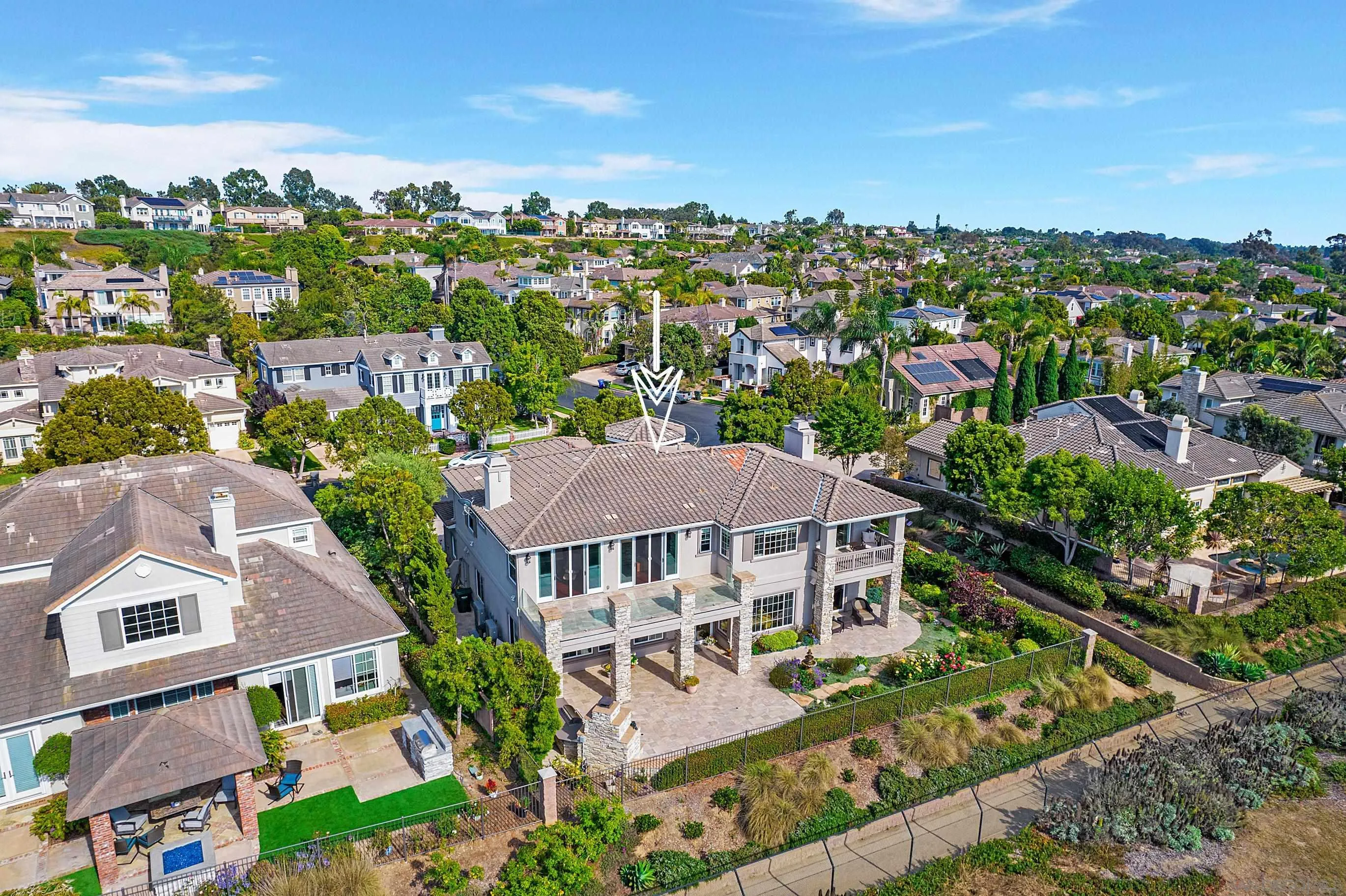 698 Cypress Hills Drive Encinitas, CA 92024 - Photo 59 of 67 an aerial view of residential houses with city view