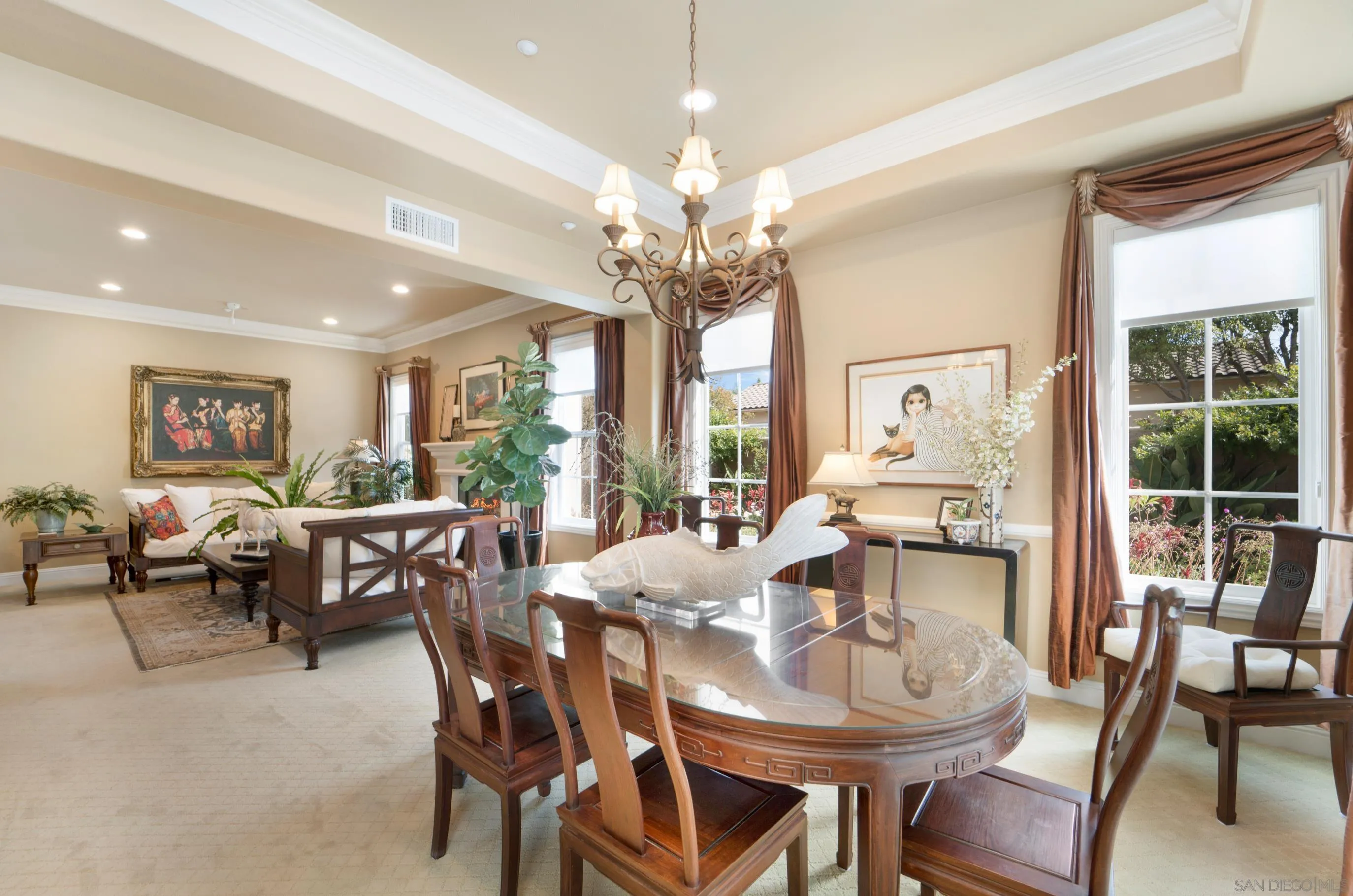 698 Cypress Hills Drive Encinitas, CA 92024 - Photo 8 of 67 a view of a dining room with furniture window and outside view