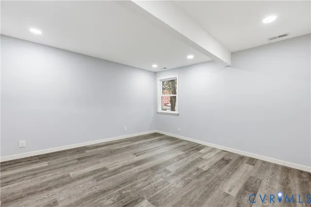 wooden floor in a room