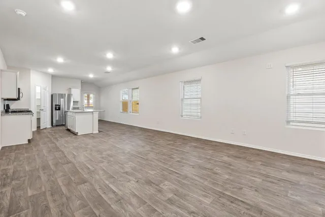 a view of a kitchen with a sink