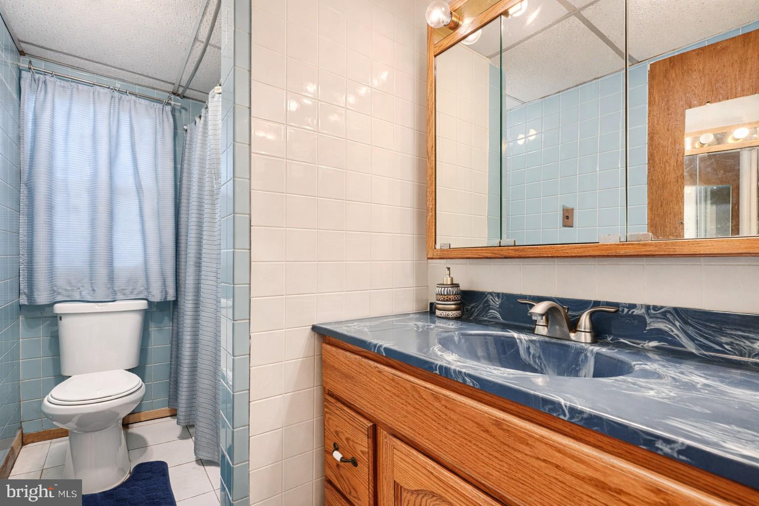 5552 Whitby Road Baltimore, MD 21206 - Photo 16 of 29 a bathroom with a toilet a sink and mirror