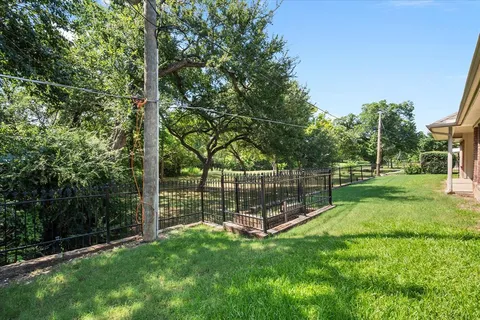 a view of a park with a tree