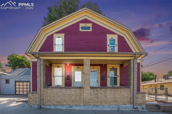 a front view of a house