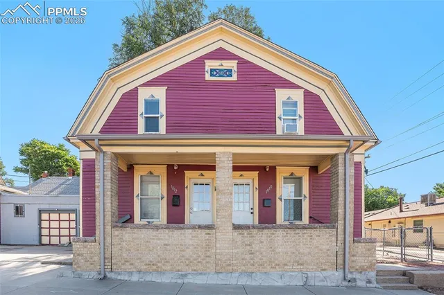 a front view of a house