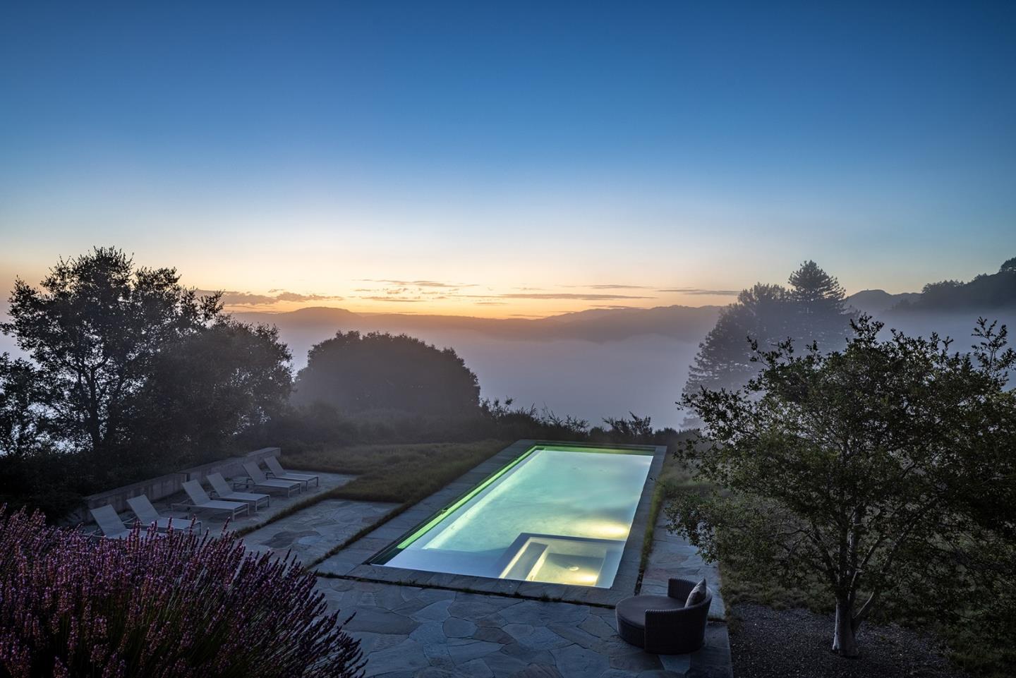 19 Rancho San Carlos Road Carmel, CA 93923 - Photo 9 of 30 a view of a backyard with a garden and mountain view