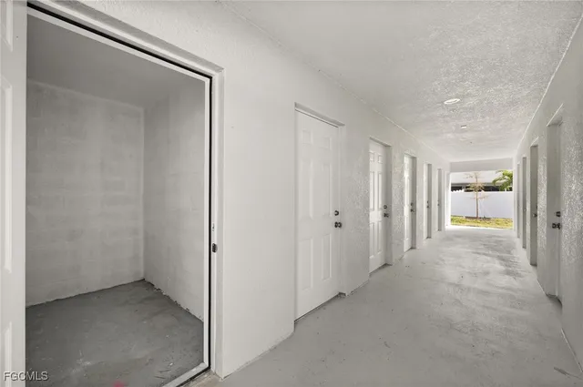 a view of a room with an empty space