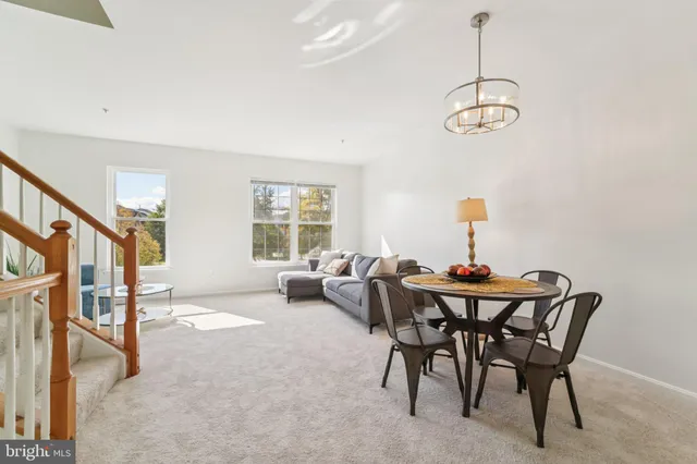 a view of a livingroom and dining room