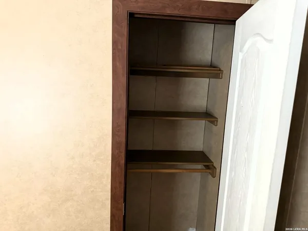 a close view of closet
