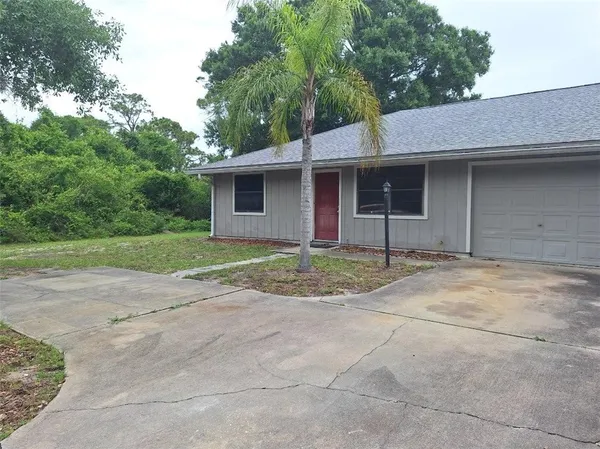 a backyard of a house