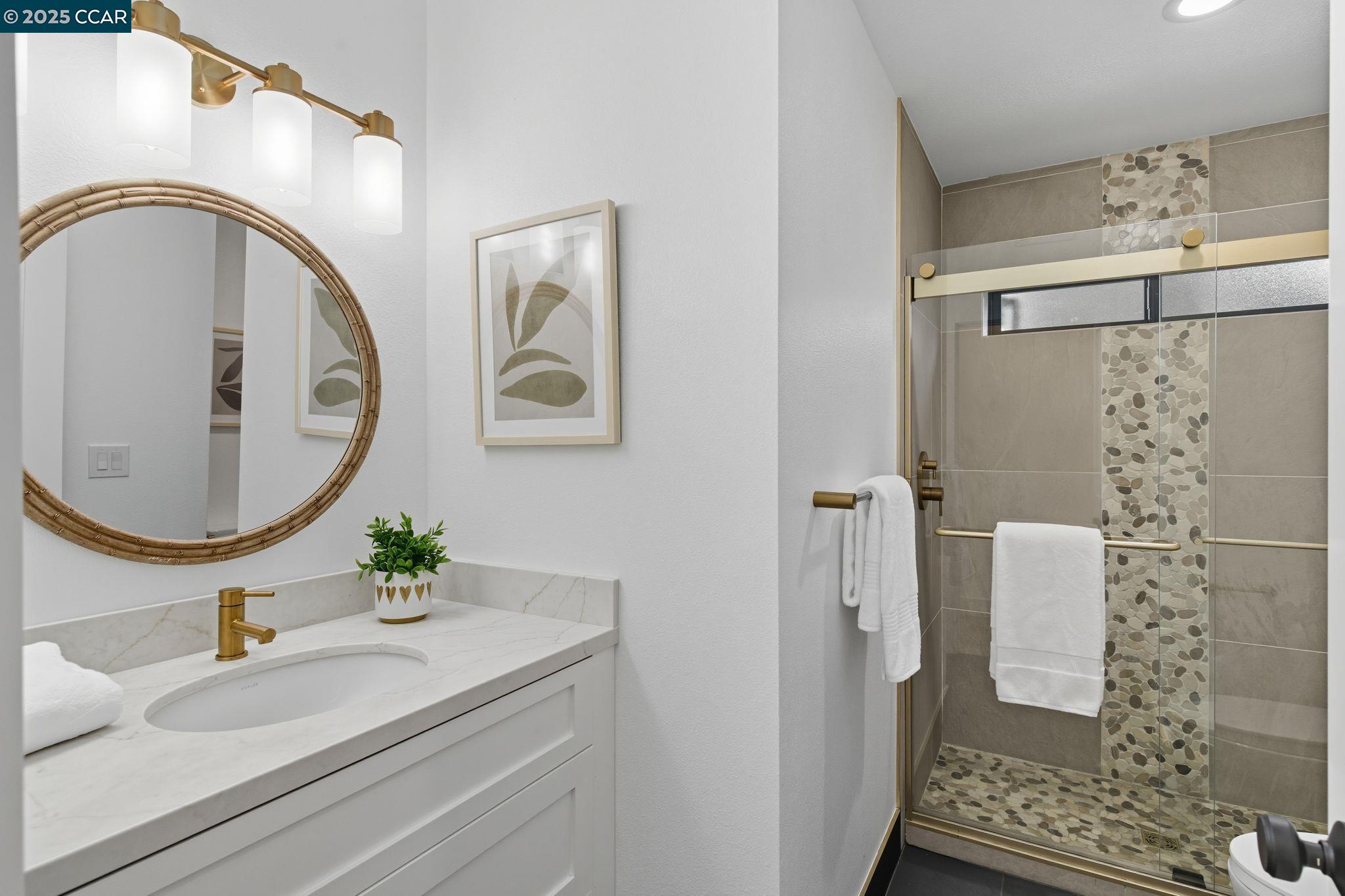 189 Rudgear Drive Walnut Creek, CA 94596 - Photo 24 of 59 a bathroom with a sink a toilet and a mirror