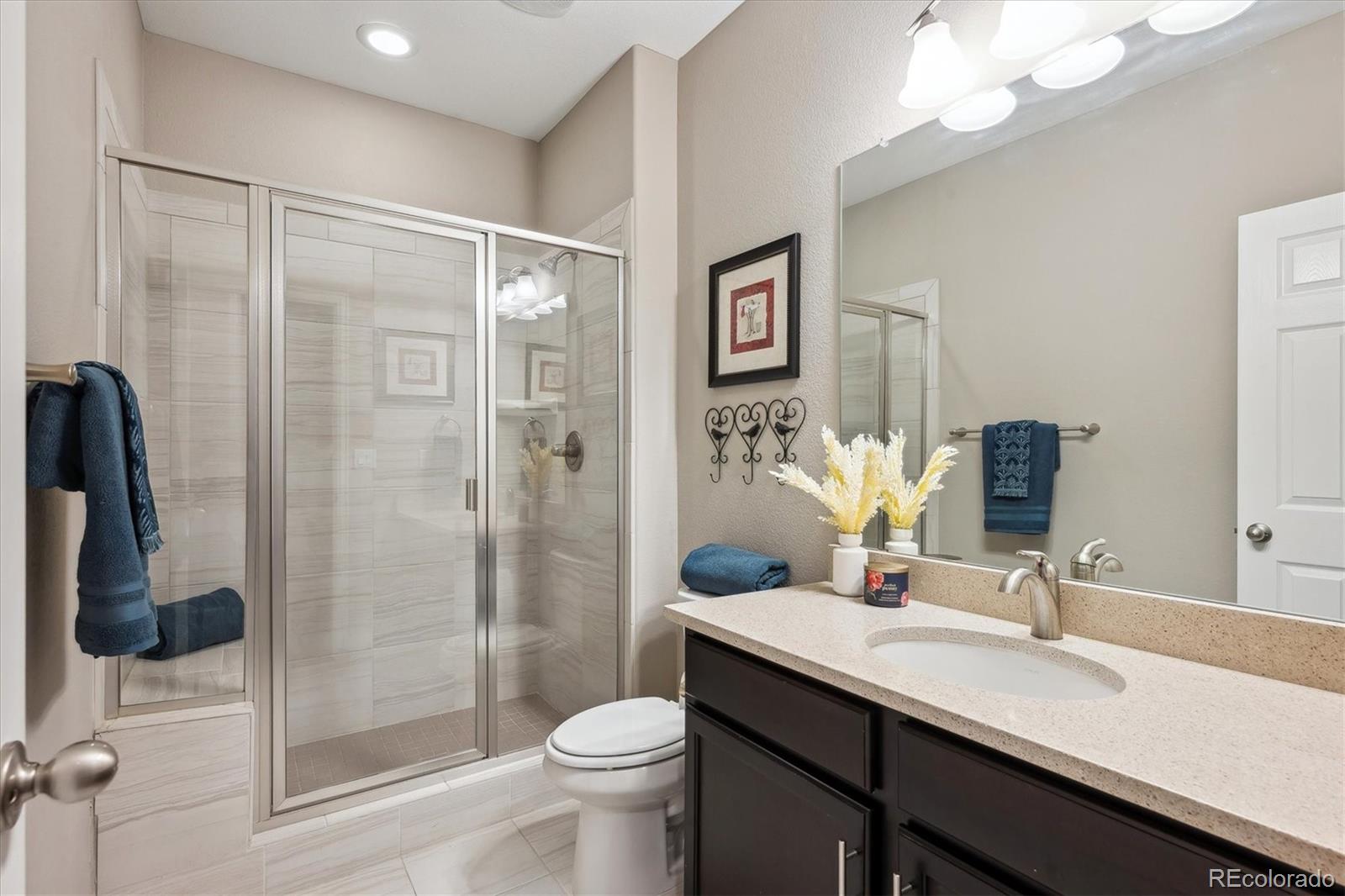 14100 Sierra Ridge Circle Parker, CO 80134 - Photo 29 of 37 a bathroom with a sink a toilet and shower