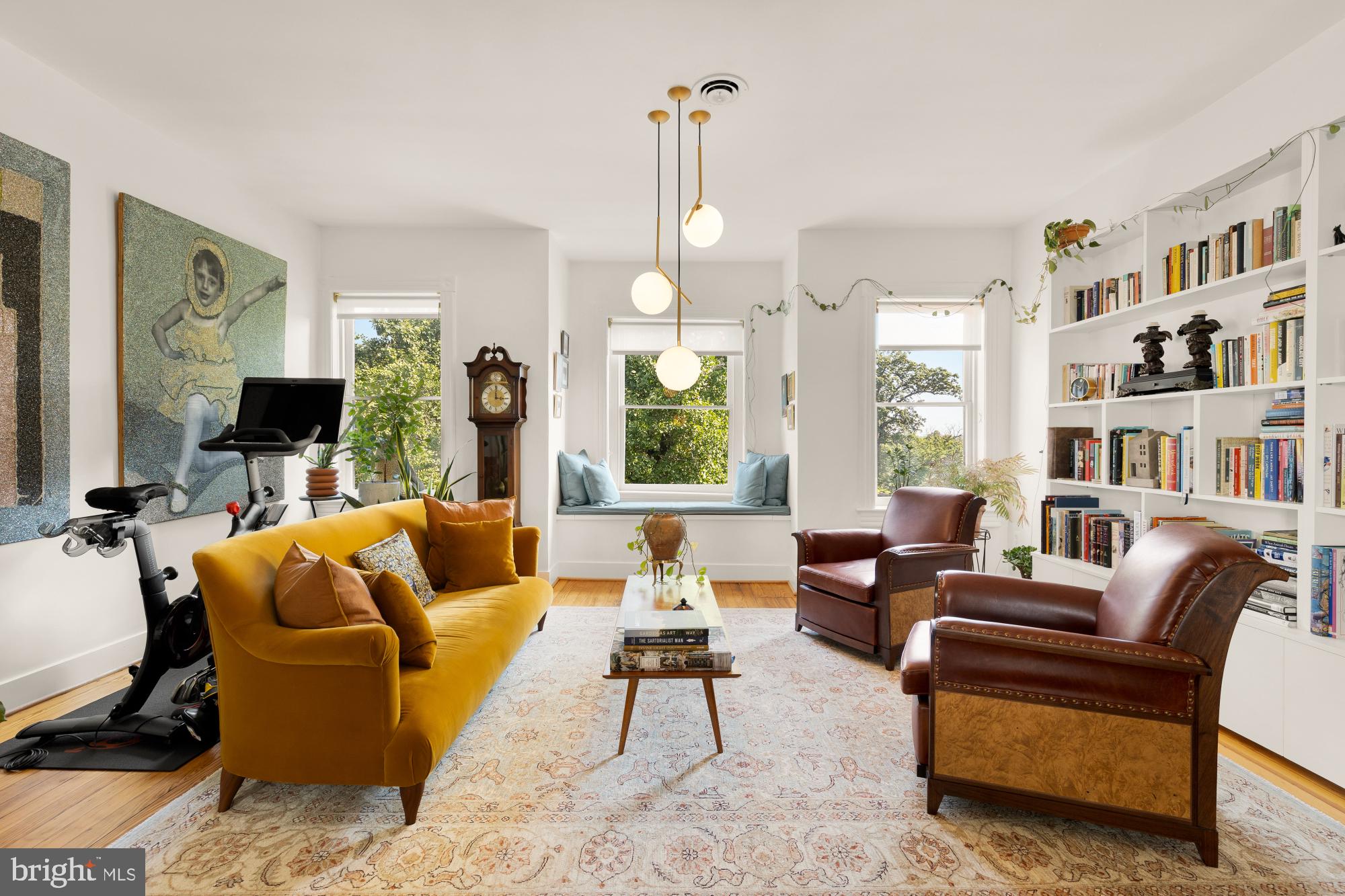 3022 R Street Northwest, Unit 3 Washington, DC 20007 - Photo 11 of 22 a living room with furniture a window and a flat screen tv